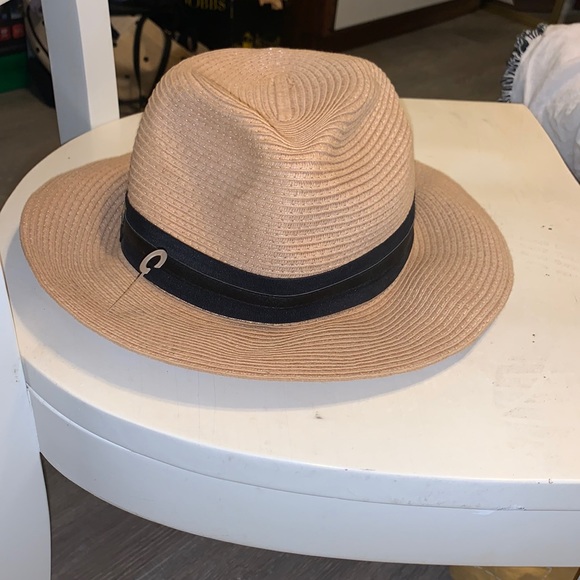 Vince Camuto Straw Fedora Hat 